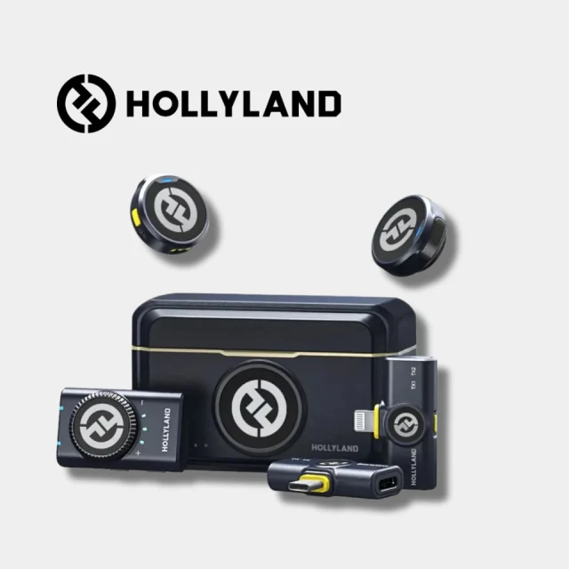 Hollyland Lark M2 Combo simsiz mikrofon tizimi, Black