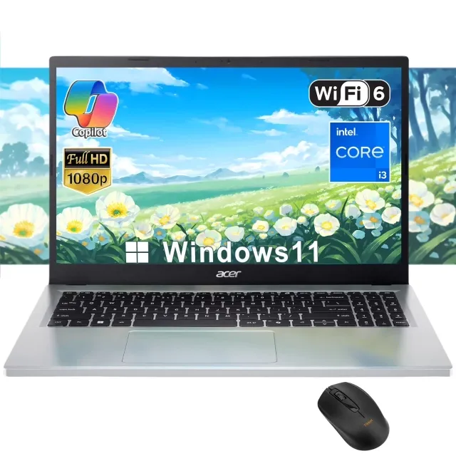 Noutbuk Acer Aspire Go Core3-N355 8/256 FHD IPS 15,6'', Silver