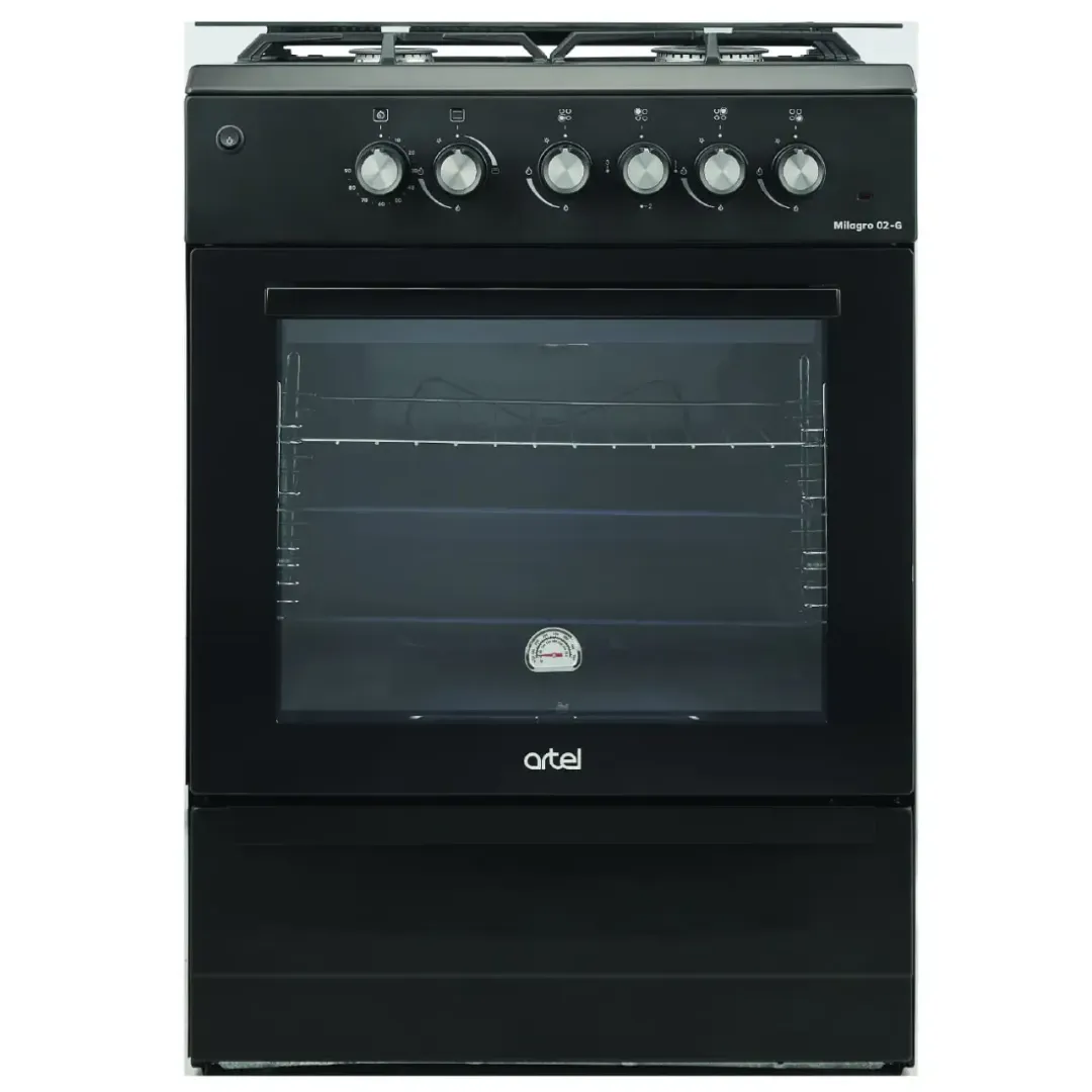 Gazovaya plita Artel Milagro 02-G V1 s GK qora matoviy
