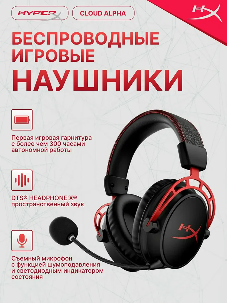 Полноразмерные наушники HyperX Cloud Alpha, черный