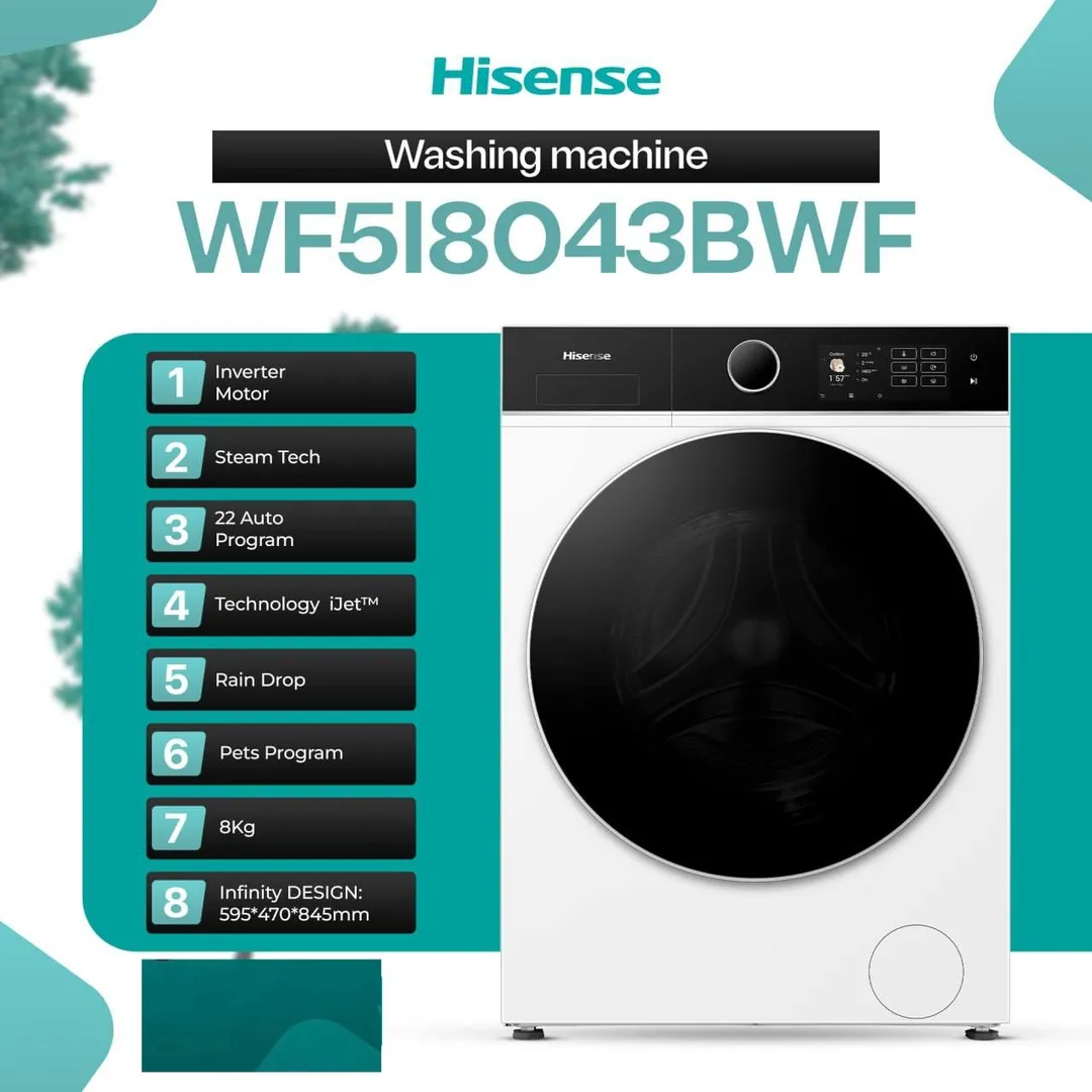 Стиральная машина Hisense WF5I8043BWF, белый