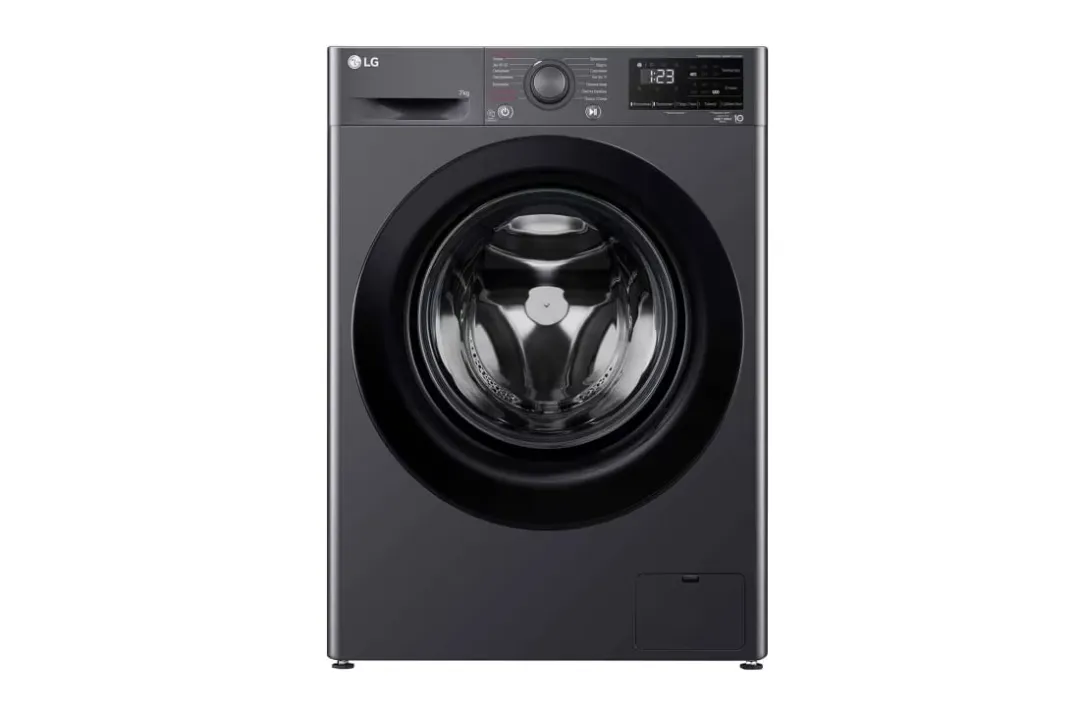 LG F2V3HS6J 7 kg sun'iy intellekt AI DD va bug' funksiyasiga ega kir yuvish mashinasi