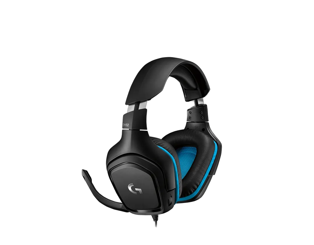 Полноразмерные наушники Logitech G432 Wired Gaming Headset 7.1, черный-синий