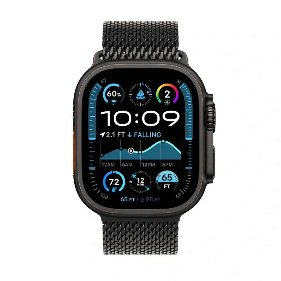 Remeshok Apple Watch 49mm Natural Titanium Milanese Loop - Small