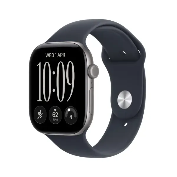 Aqlli soat Apple Watch Series 12 GPS 46 mm, Space Gray Aluminum Case, Sport Band Navy Blue - S/M