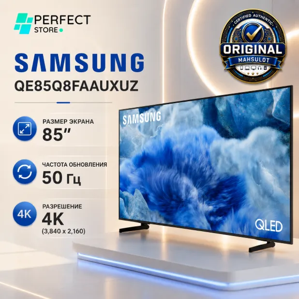 Televizor Samsung QE85Q8FAAUXUZ, qora