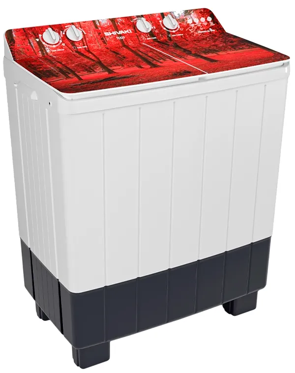 Kir yuvish mashinasi Shivaki TG90P Nature 01 (9 kg), Oq-qizil