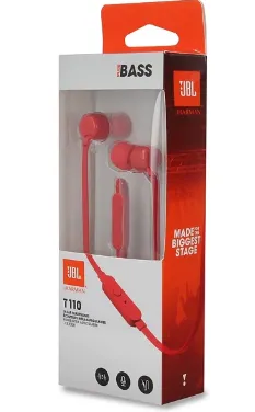 O'rnatiladigan quloqchinlar JBL JBLT110RED