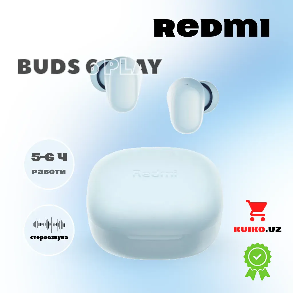 Quloqchinlar Xiaomi Redmi Buds 6 Play, goluboy