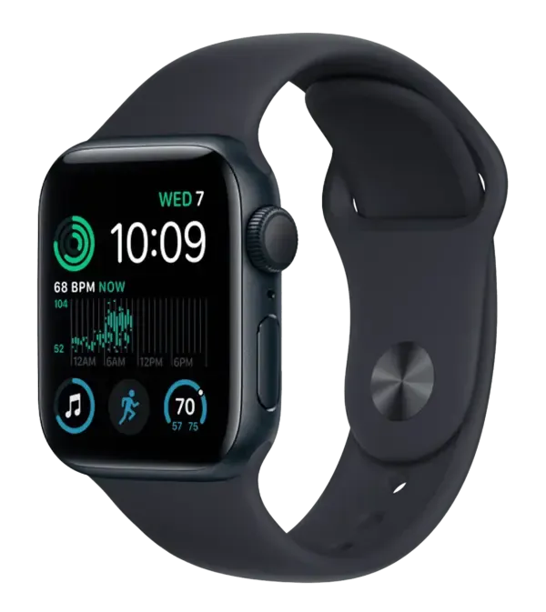 Aqlli soat Apple Watch SE 2 GPS 44 mm, Midnight Aluminum Case, Midnight Sport Band (MXEK3QI/A)