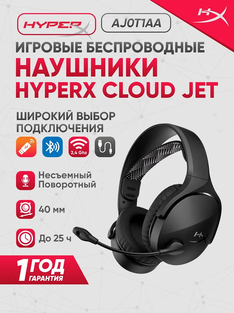 Полноразмерные наушники HyperX Cloud Jet, черный