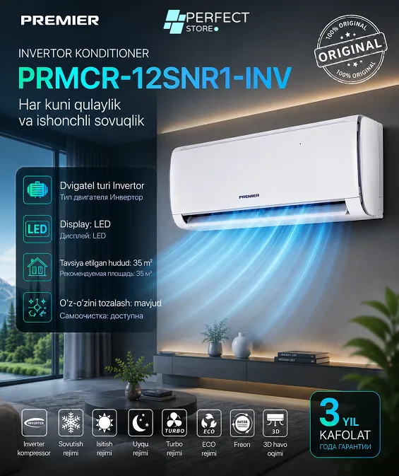 Konditsioner Premier PRMCR-12SNR1, oq