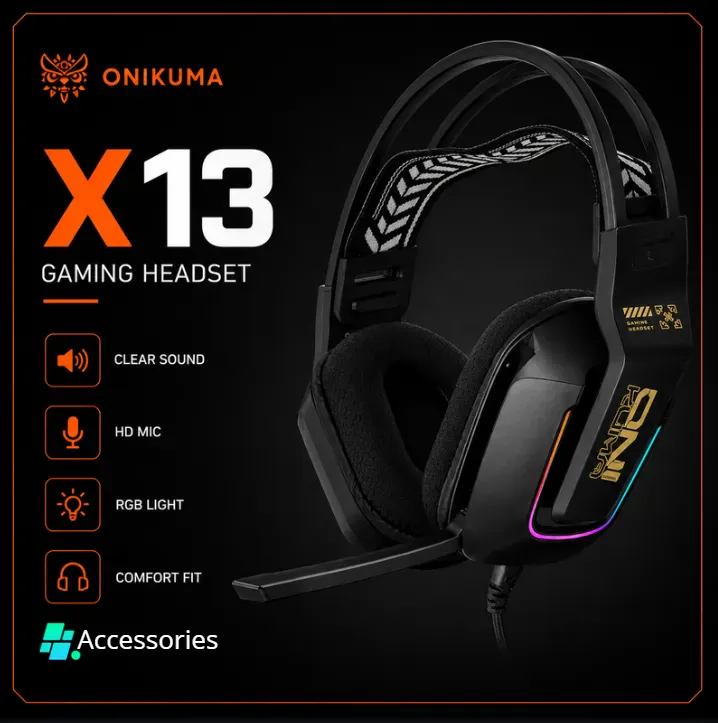Quloqchinlar ONIKUMA X13, qora