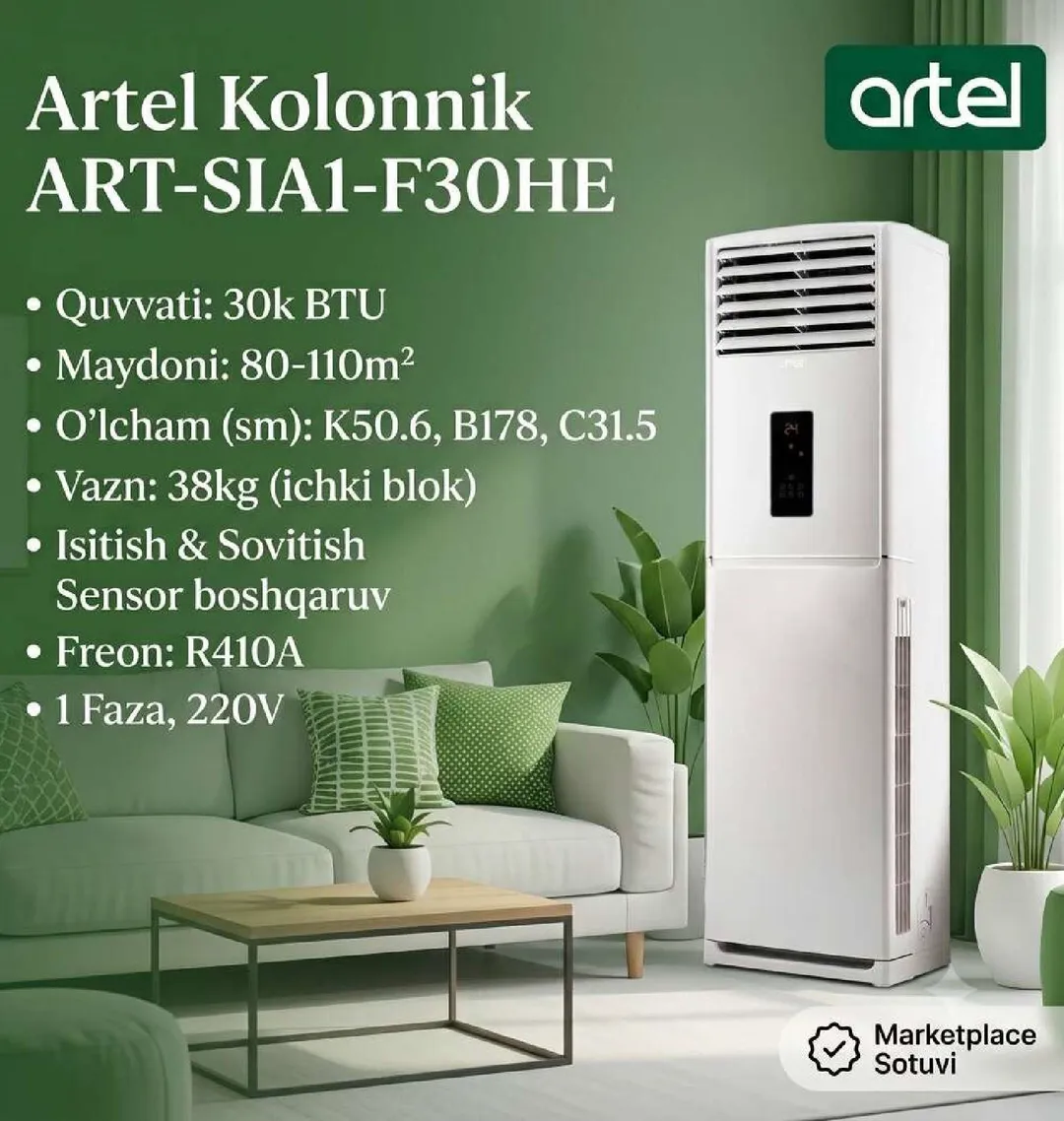 Konditsioner Artel Art-SIA1-F30HE, oq