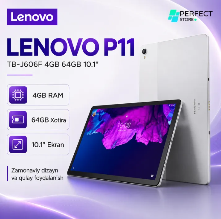 Планшет Lenovo TB-J606F P11 4/64 ГБ, белый