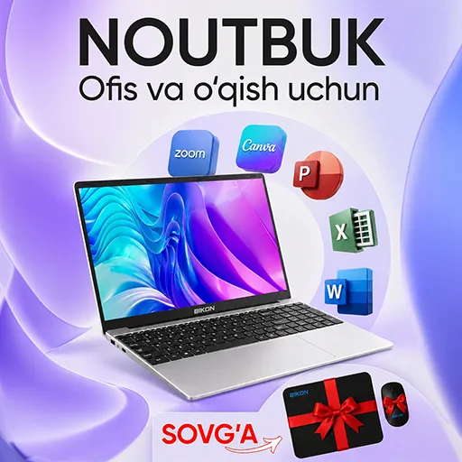Noutbuk BIKON 4405 / N4405 / 8 GB / SSD 128 GB / 14.2", Steel Gray