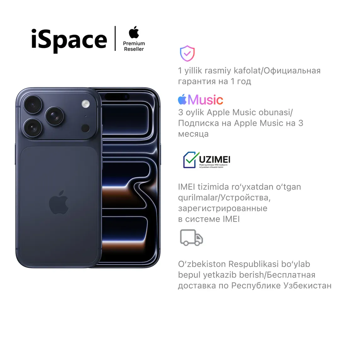 Smartfon Apple iPhone 17 Pro 512 GB (nanoSim eSim), Deep Blue