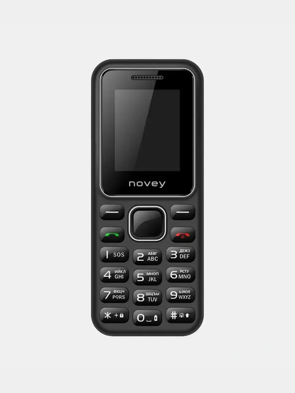Кнопочный телефон Novey 104 32 МБ, чёрный