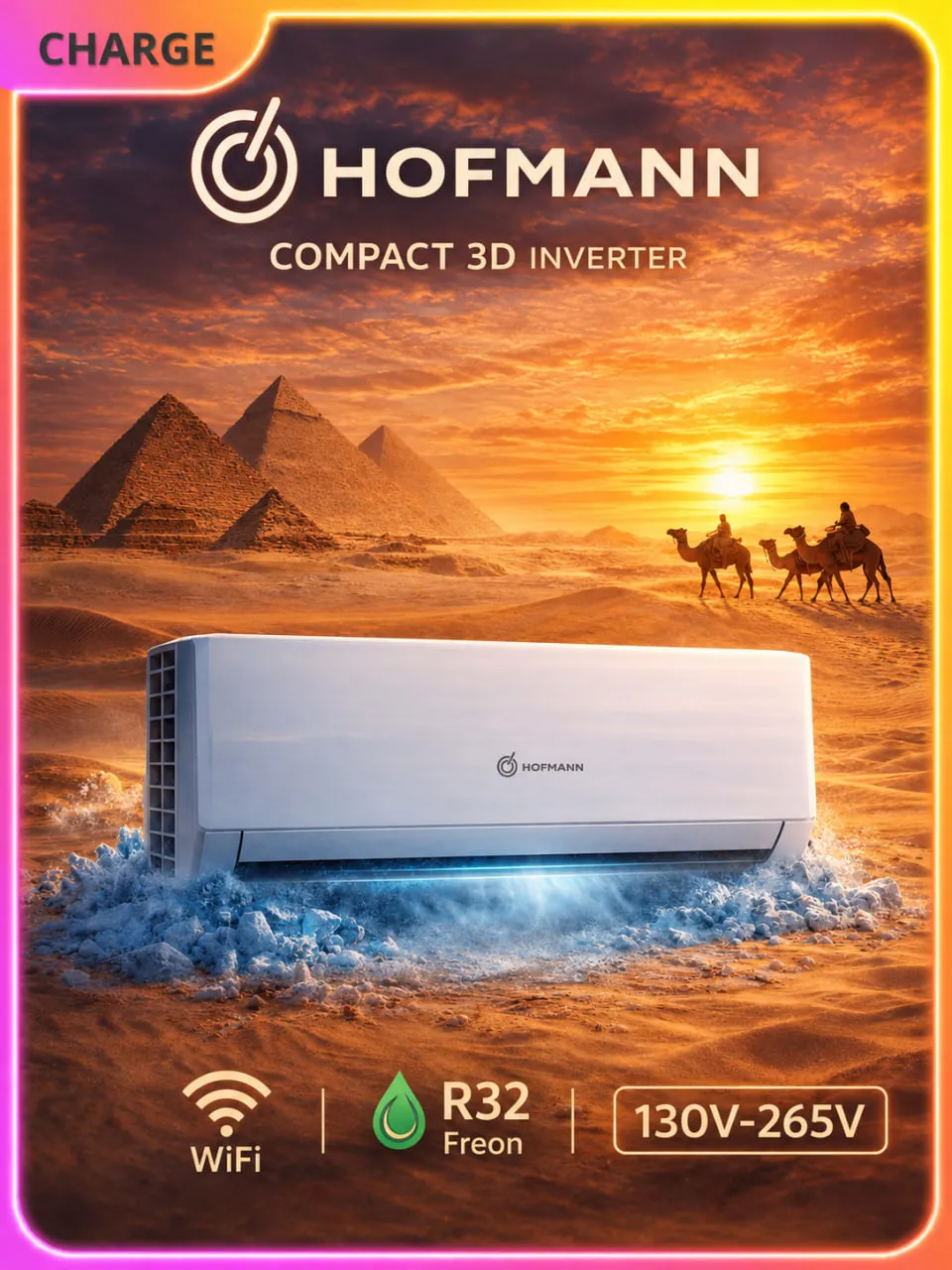 Кондиционер Hofmann Compact 3D-24 (WIFI), белый