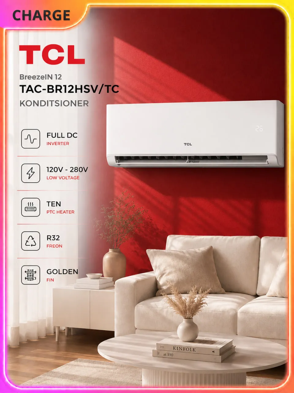 Кондиционер Chigo TCL 12-FULL DC INVERTOR, белый