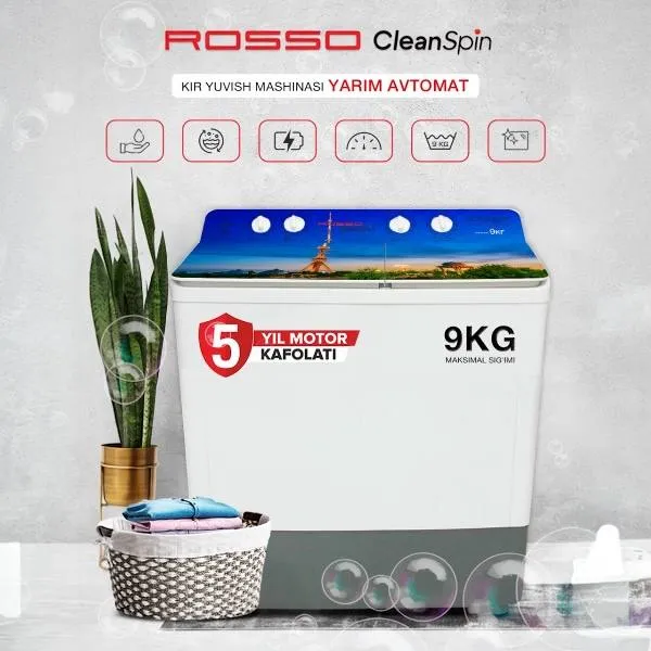 Стиральная машина Rosso R90WM, синий