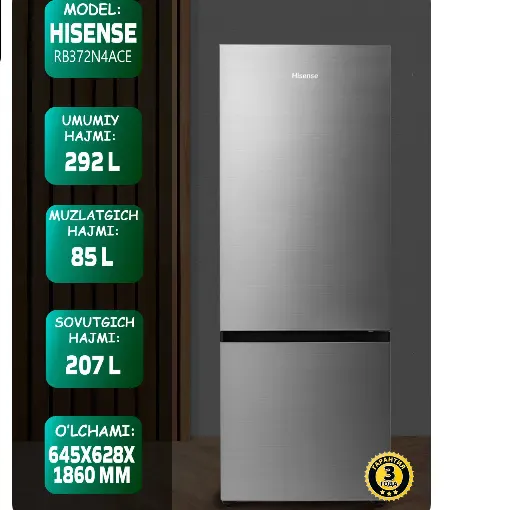 Muzlatgich Hisense RB372N4ACE, Oq