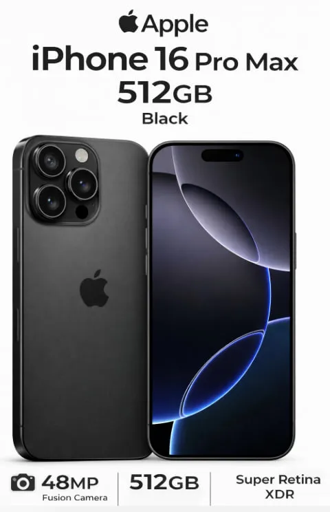 Смартфон Apple iPhone 16 Pro Max 512 ГБ (nano Sim / eSim), Black