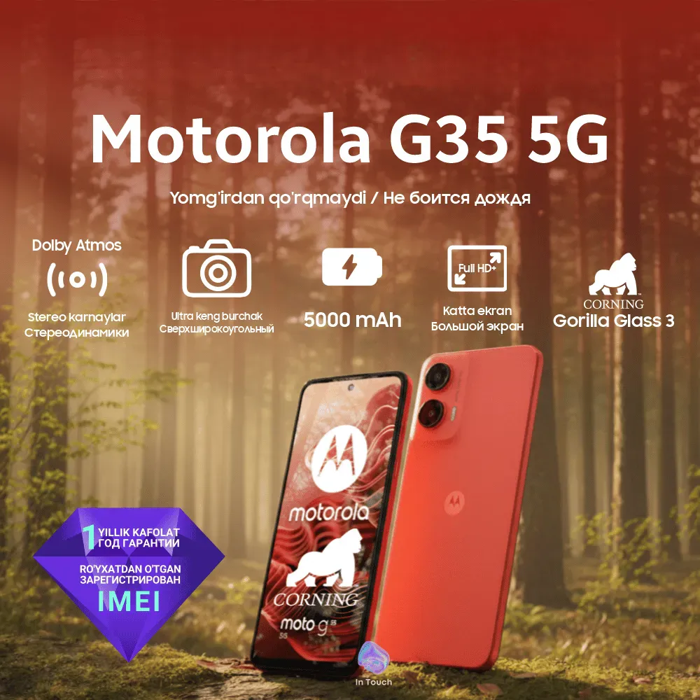 Smartfon Motorola G35 8/256 GB, qizil