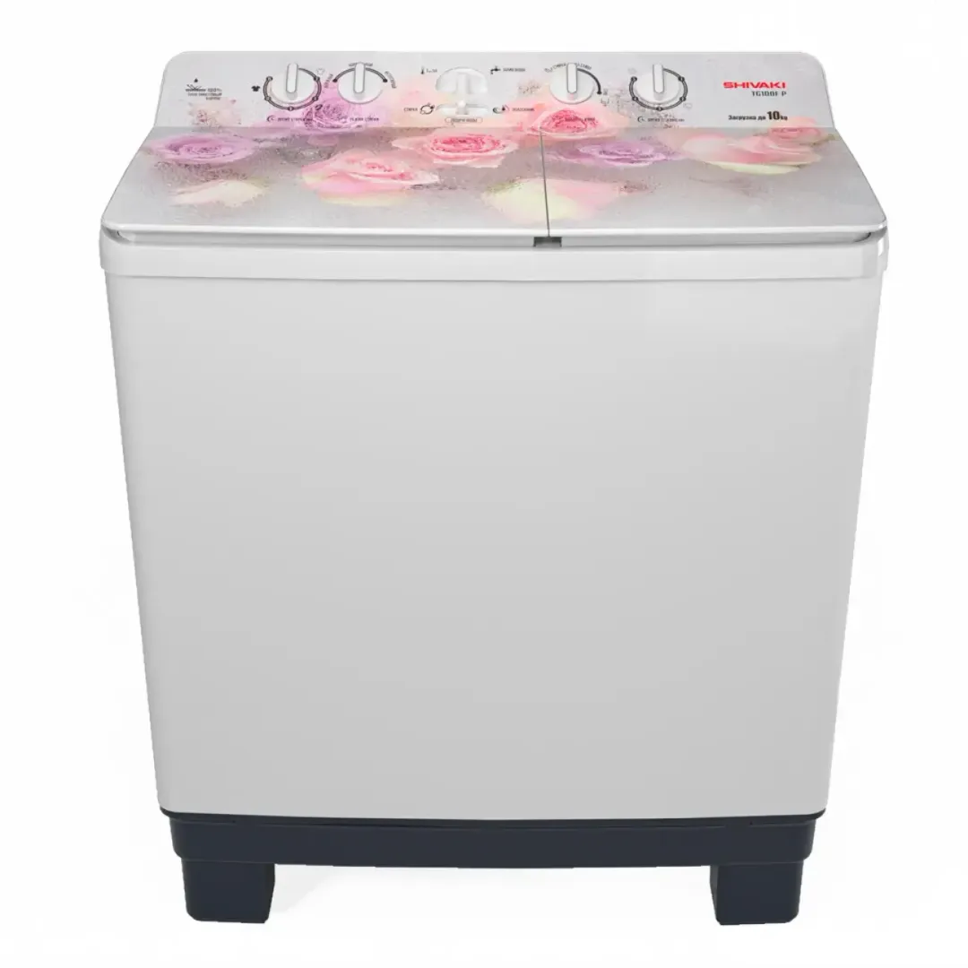 Стиральная машина Shivaki TG100FP (10 кг), Белый-красный