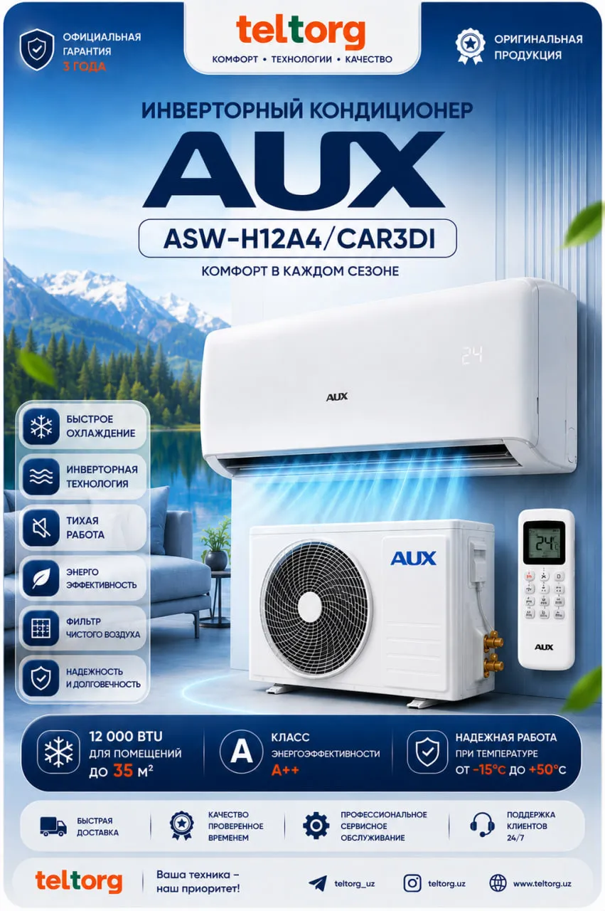Konditsioner AUX ASW-H12A4/CAR3DI, oq