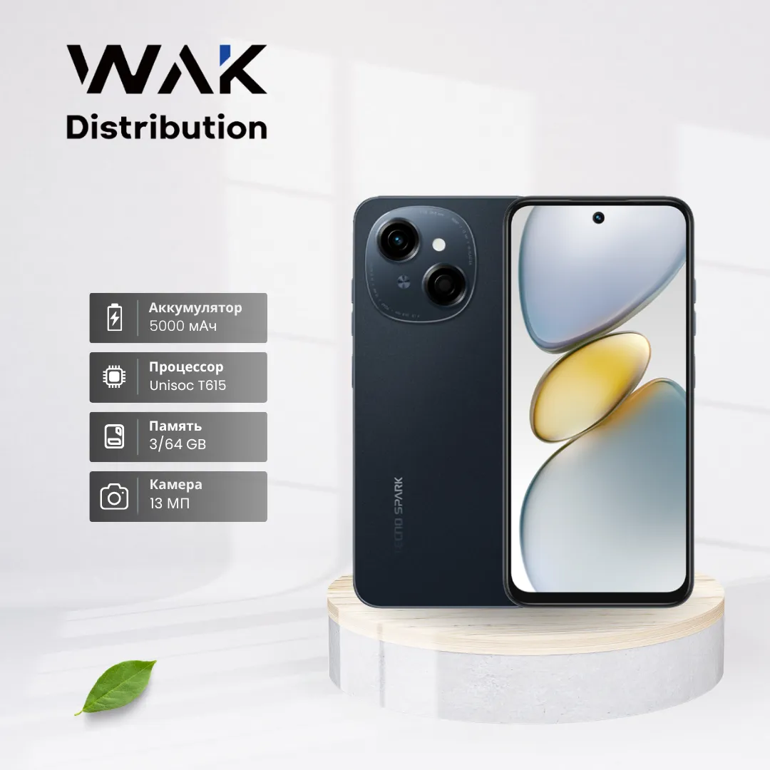Smartfon Tecno Spark go 2 3/64 GB, qora