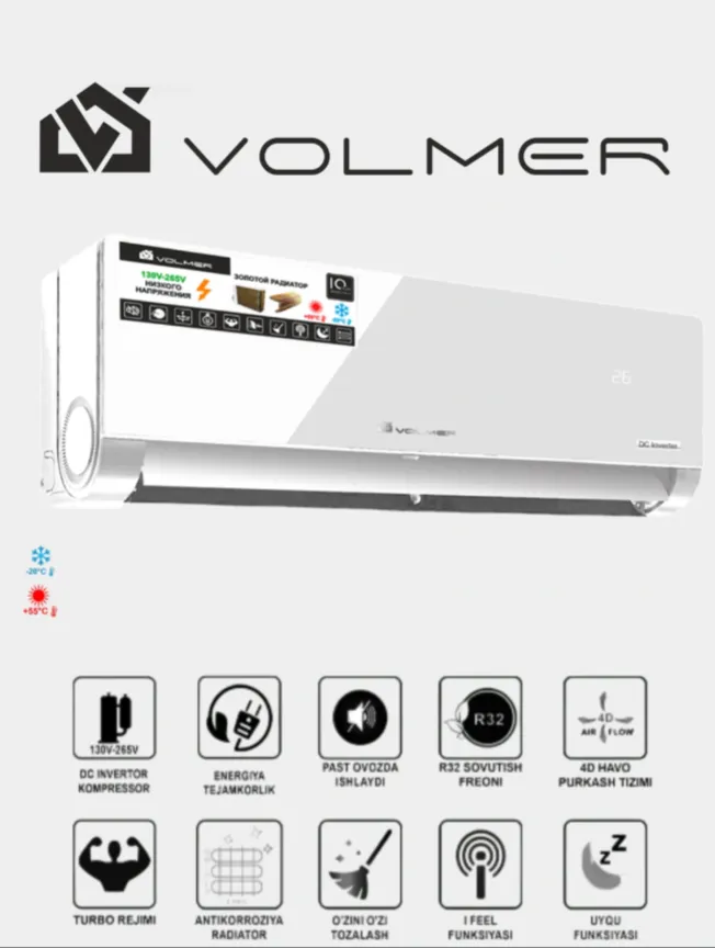 Кондиционер Volmer IN12TPW, белый
