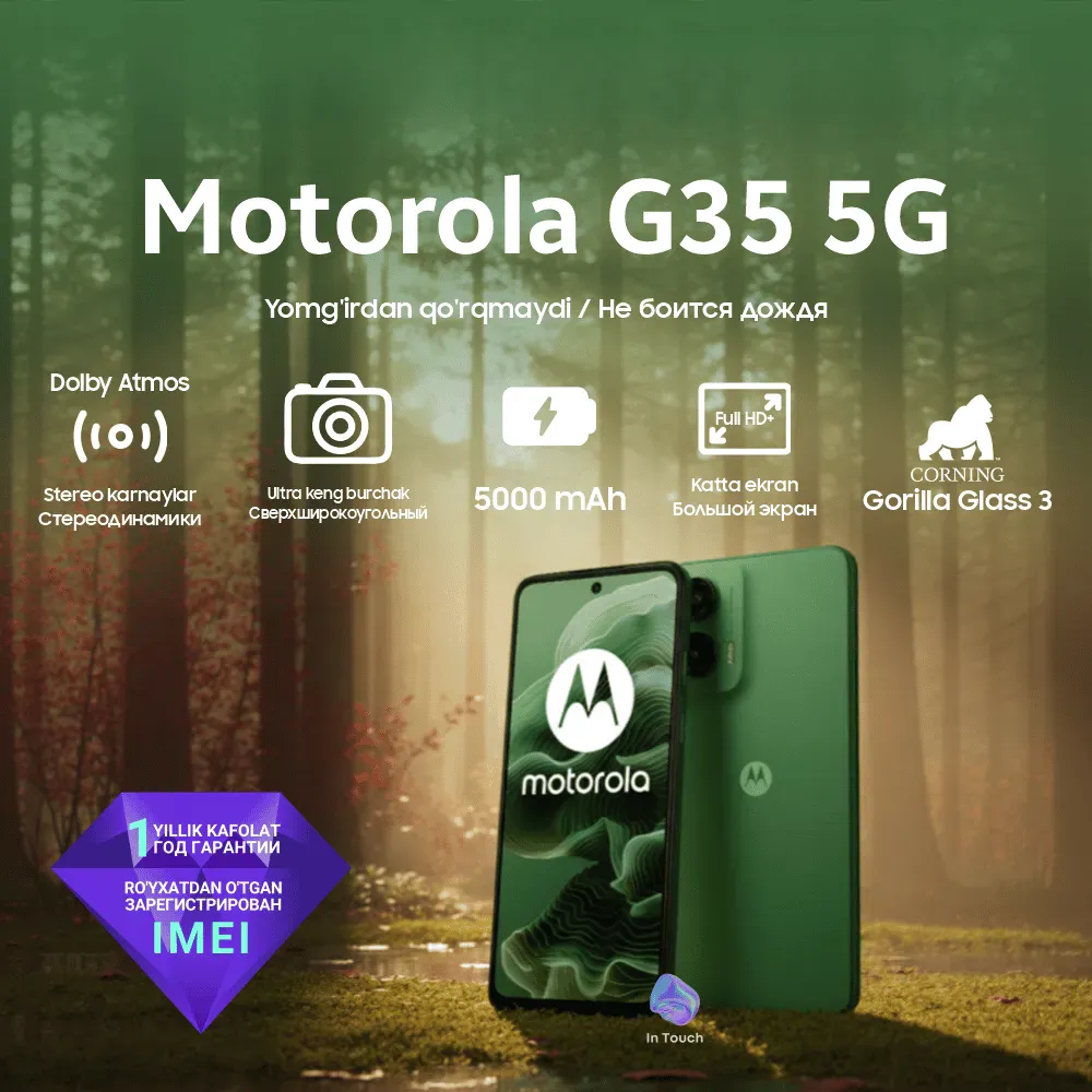 Smartfon Motorola G35 8/256 GB, yashil