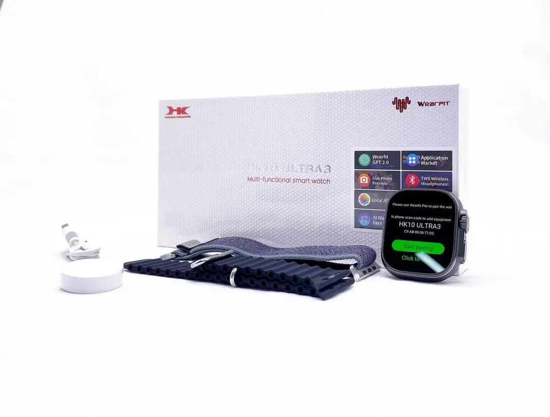 Aqlli soat Huahong HK 10 Ultra 3, qora