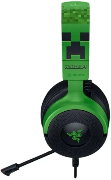 Полноразмерные наушники Razer Kraken V4 X Minecraft Ed, зеленый-черный