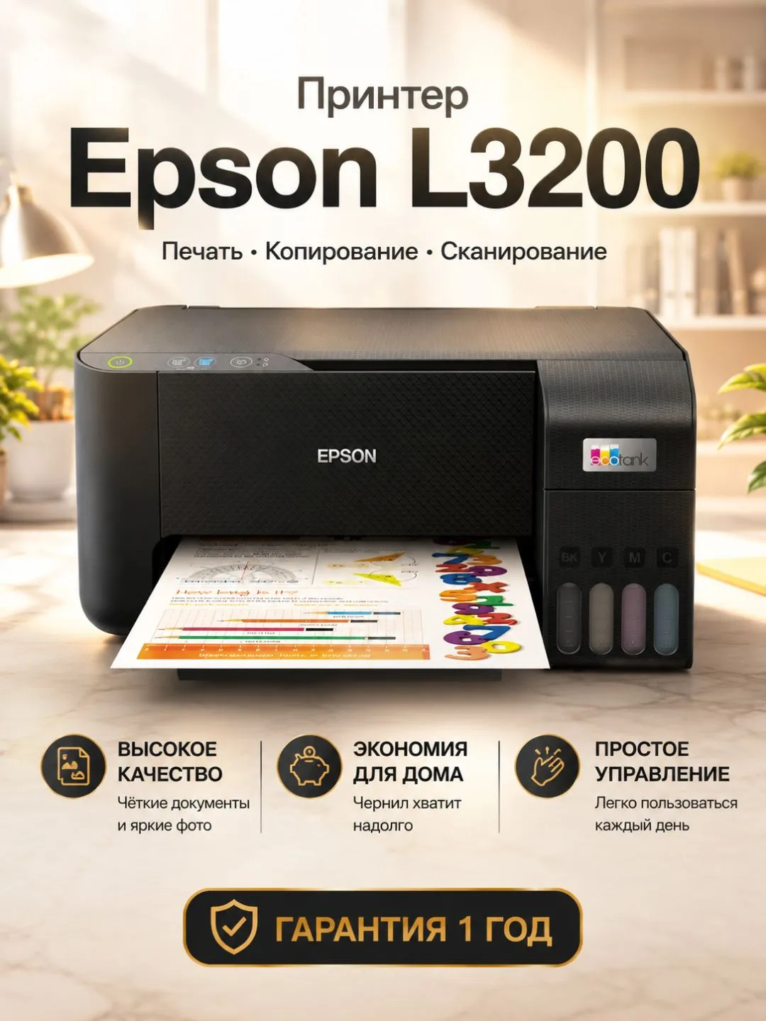 MFU struynoe tsvetnoe Epson L3200