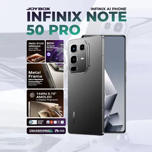 Smartfon Infinix Note 50 Pro 12/256 GB, qora