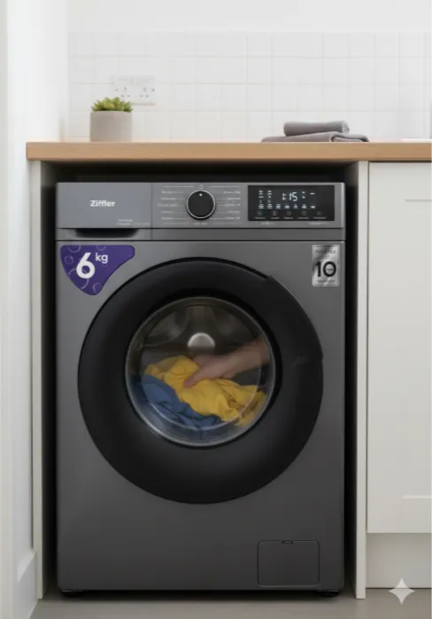 Стиральная машина Ziffler BWM6-A1SDG 6 кг, Тёмно-серый