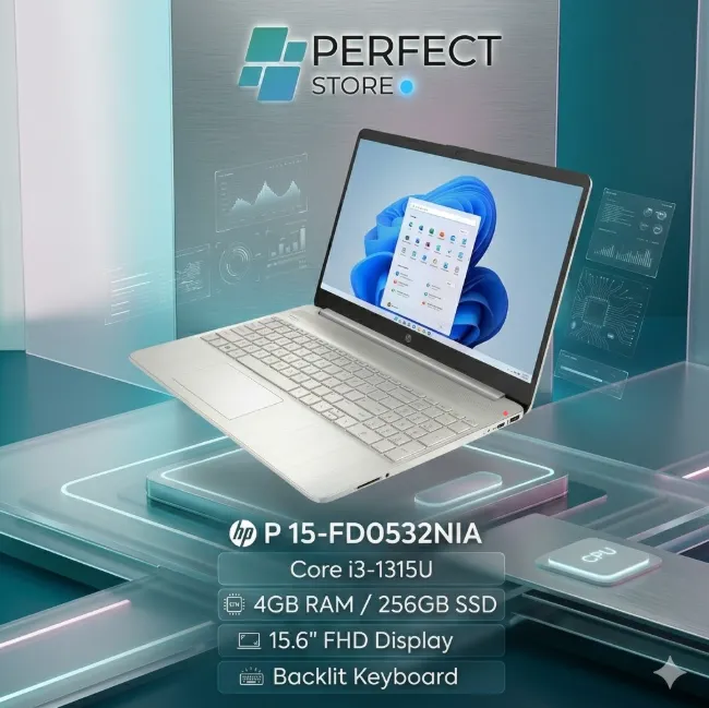 Noutbuk HP 15-FD0532NIA / i3-1315U / 4 GB / SSD M.2 256 GB / 15.6", kumushrang