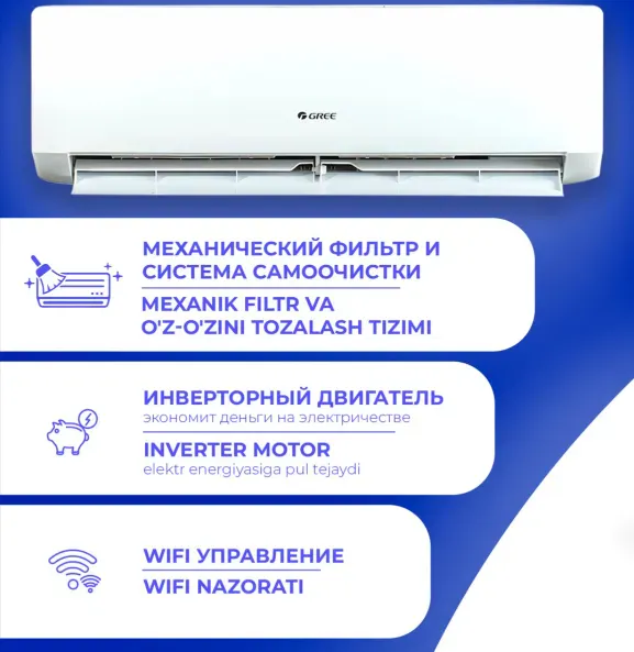 Konditsioner GREE BORA 18 INVERTER (WI FI), oq