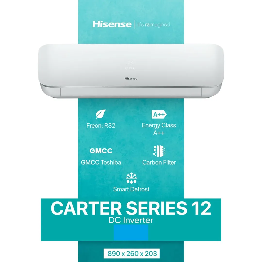 Кондиционер Hisense Carter Inverter 12, белый