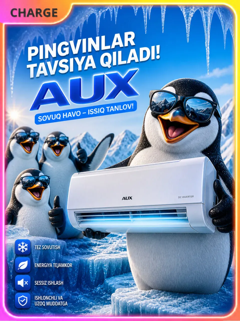 Konditsioner AUX ASW-H24A4/CAR3DI, oq