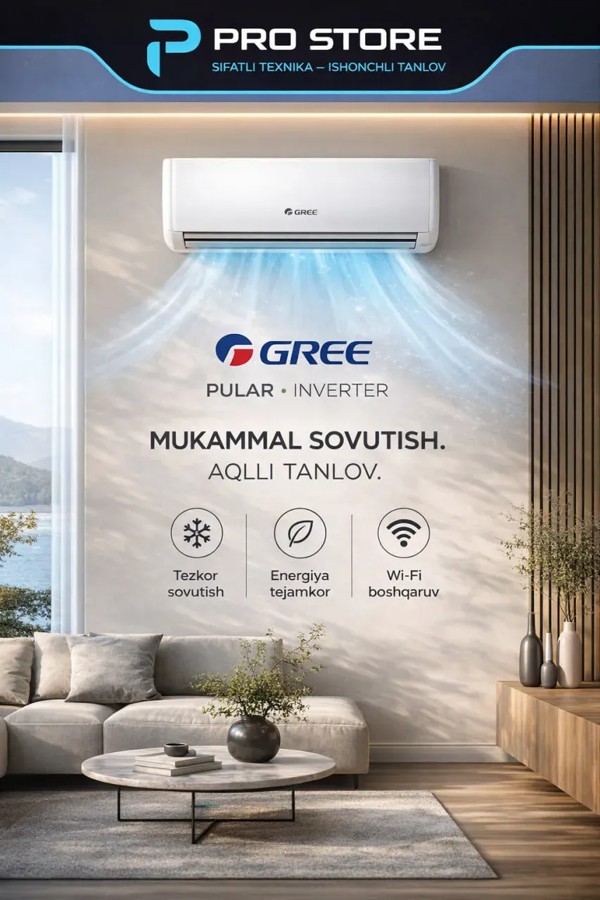 Konditsioner Gree Pular Inverter R32 12 WIFI, oq